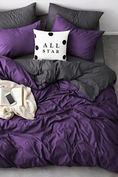 Always Set de lenjerie de pat dublu cu cearșaf elastic, utilizabil pe ambele ...