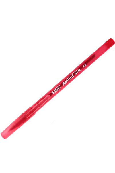 Bic Round Stic Tükenmez Kalem, (1 Adet) Kırmızı, 1.0 mm, Yağ Bazlı