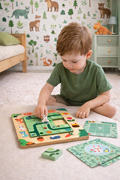 OEM Ξύλινο παιχνίδι Montessori – Συνδέστε τα ζώα με το φαγητό τους, 40 κάρτες...