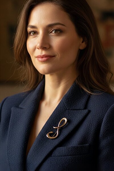 model aksesuar Modern Kıvrımlı Metal Broş