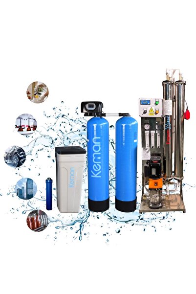 KEMAN Stație de osmoză inversă industrială 500l/h + dedurizator de apă duplex...
