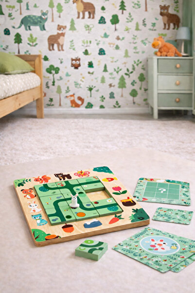 OEM Joc Montessori din lemn – Asociază animalele cu hrana lor, 40 carduri cu ...