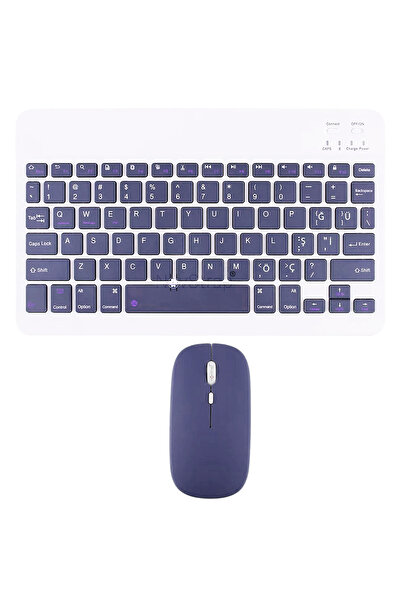 NovStrap Bluetooth Klavye Mouse Seti Şarjlı (Türkçe Q Karakter) Tüm Tablet ve...