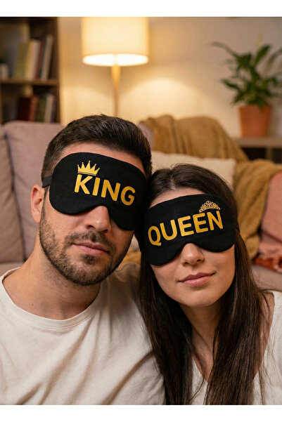 BeyzHal 👑   ΒΑΣΙΛΙΑΣ & ΒΑΣΙΛΙΣΣΑ – Σετ Κορδέλες Ύπνου με Κορώνες για Ζευγάρι...