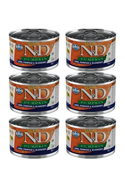 N&D Pumpkin Mini Kuzu Etli Yaban Mersinli Yetişkin Köpek Konservesi 140 G X 6 Ad