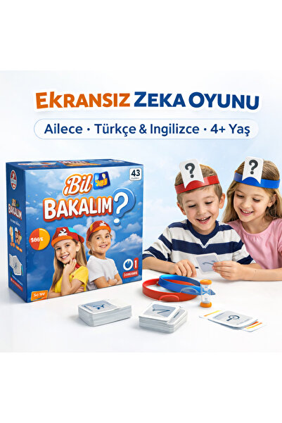 Guess What? Turkish  English Family Kids Fun Box Game Who Iam Educational Toy