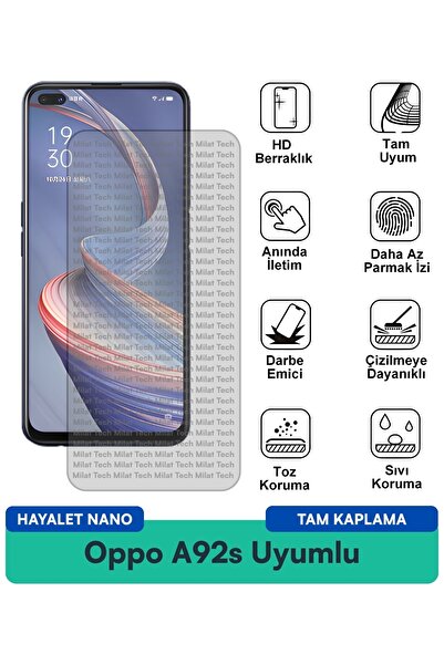 Milat Tech طبقة حماية للشاشة من نوع Oppo A92s Hayalet Nano مقاومة للخدوش والص...