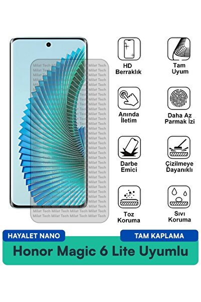 Milat Tech فيلم حماية الشاشة Honor Magic 6 Lite Hayalet Nano مقاوم للخدوش وال...