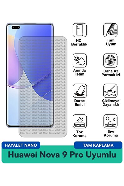 Milat Tech طبقة حماية للشاشة من هواوي نوفا 9 برو هايلايت نانو، سطح أملس وخصوصية
