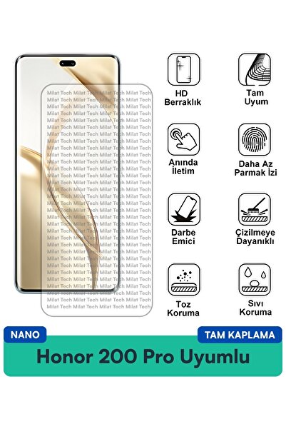 Milat Tech Honor 200 Pro Nano Ekran Koruma Filmi Kılıf Dostu Tasarım