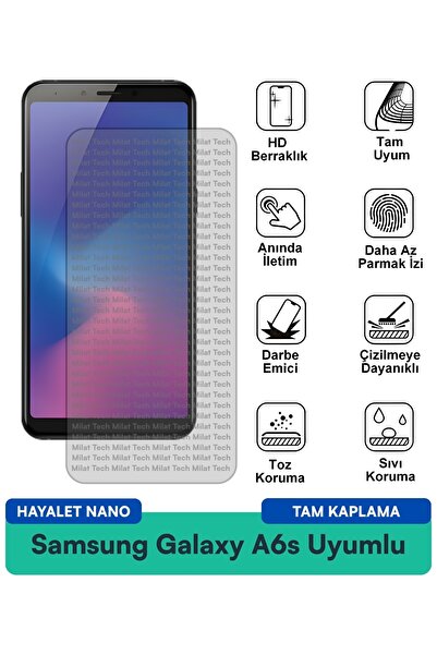 Milat Tech واقي شاشة سامسونج جالاكسي A6s هايتل نانو مقاوم للخدوش والصدمات