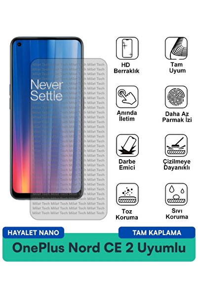 Milat Tech فيلم حماية الشاشة OnePlus Nord CE 2 Hayalet Nano هيكل مرن وخصوصية ...