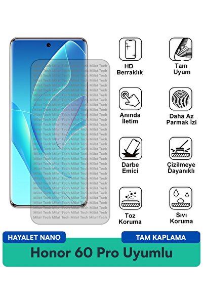 Milat Tech Honor 60 Pro Hayalet Nano طبقة حماية للشاشة مضادة للخدش ومضادة للص...