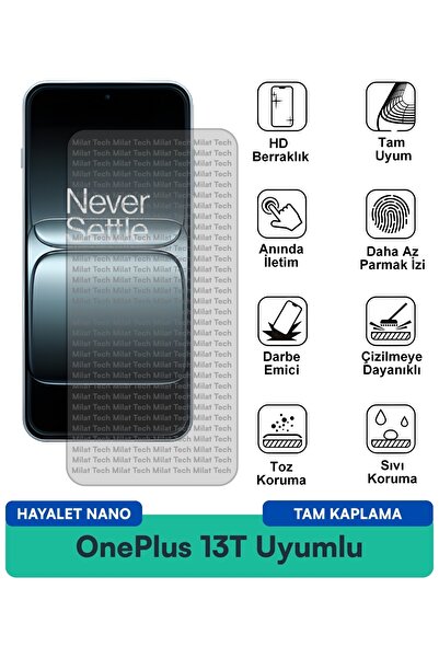 Milat Tech طبقة حماية للشاشة من OnePlus 13T Hayalet Nano مقاومة للخدوش والصدمات