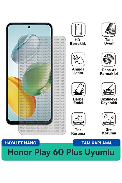Milat Tech فيلم حماية الشاشة Honor Play 60 Plus Hayalet Nano مقاوم للخدوش وال...