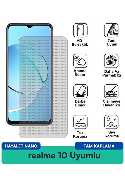 Milat Tech فيلم حماية الشاشة ريلمي 10 هايتل نانو مقاوم للخدوش والصدمات