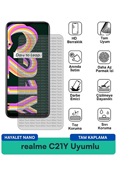 Milat Tech فيلم حماية الشاشة ريلمي C21Y هايلايت نانو هيكل رقيق ومرن مضاد للخدش