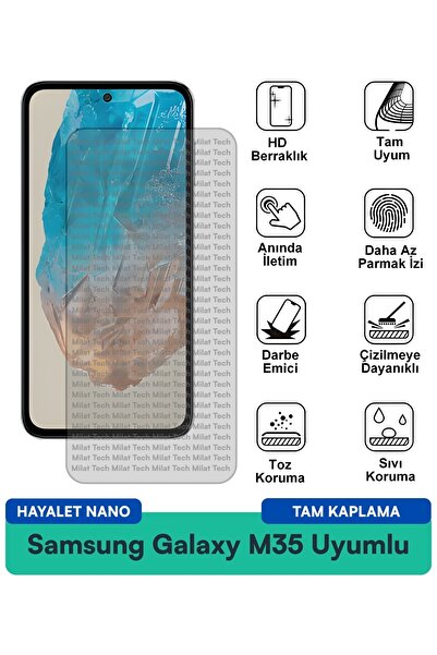 Milat Tech طبقة حماية للشاشة من سامسونج جالاكسي M35 هايلايت نانو مقاومة للخدو...
