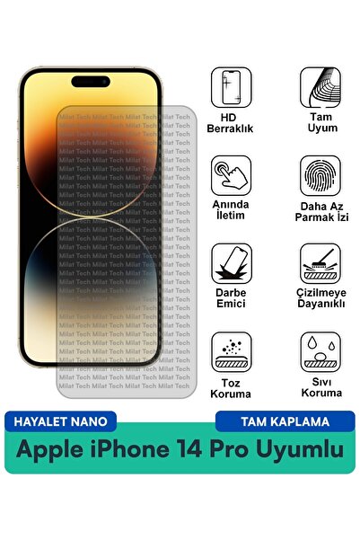 Milat Tech Apple iPhone 14 Pro Ghost Nano Screen Protection Film Flawless Touch