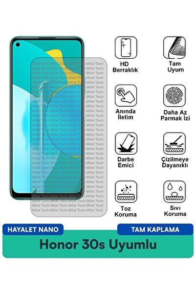 Milat Tech فيلم حماية الشاشة Honor 30S Hayalet Nano يوفر إحساسًا مثاليًا وخصوصية