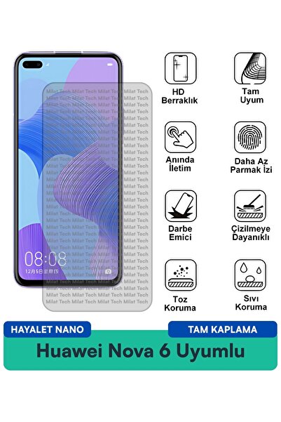 Milat Tech طبقة حماية للشاشة من هواوي نوفا 6 هايلايت نانو مضادة للخدش ومقاومة...