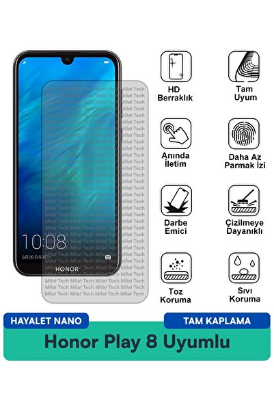Milat Tech واقي شاشة هونر بلاي 8 جيست نانو مقاوم للخدوش والصدمات