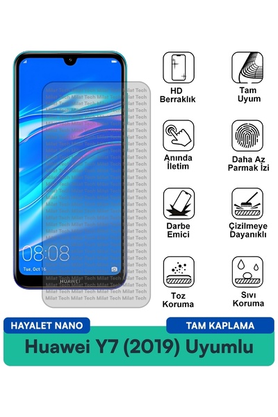 Milat Tech فيلم حماية الشاشة هواوي Y7 (2019) هايلايت نانو مقاوم للخدوش والصدمات