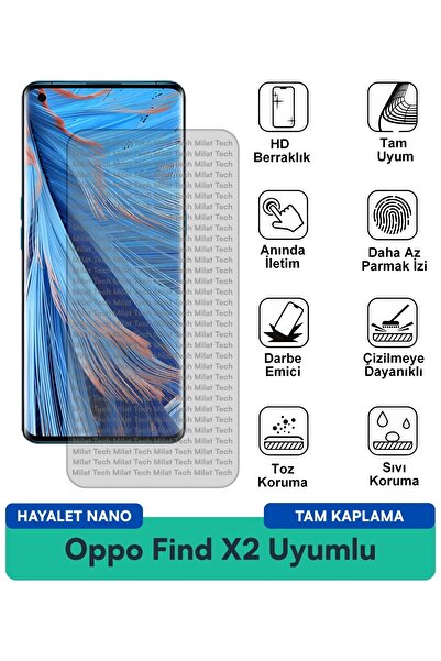 Milat Tech واقي شاشة نانو من أوبو فايند إكس 2 هايت، مقاوم للخدوش والصدمات