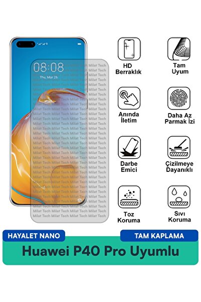 Milat Tech طبقة حماية شاشة هواوي P40 برو هايلايت نانو هيكل رقيق سهل التركيب