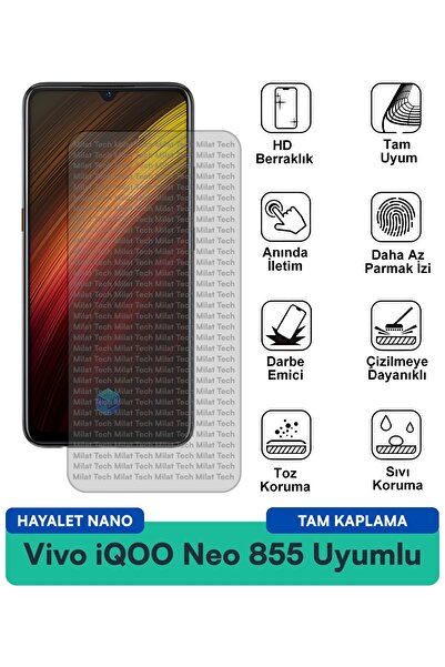 Milat Tech فيلم حماية الشاشة Vivo iQOO Neo 855 Ghost Nano مقاوم للخدوش والصدمات
