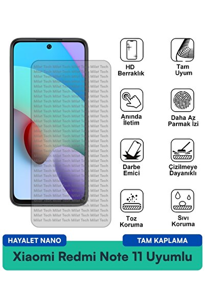 Milat Tech فيلم حماية الشاشة Xiaomi Redmi Note 11 Ghost Nano مقاوم للخدوش وال...