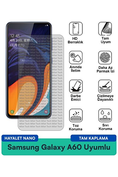 Milat Tech فيلم حماية شاشة سامسونج جالاكسي A60 هايلايت نانو مقاوم للخدوش والص...
