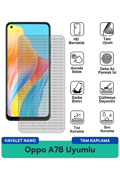 Milat Tech طبقة حماية للشاشة من نوع Oppo A78 Ghost Nano مقاومة للخدوش والصدمات