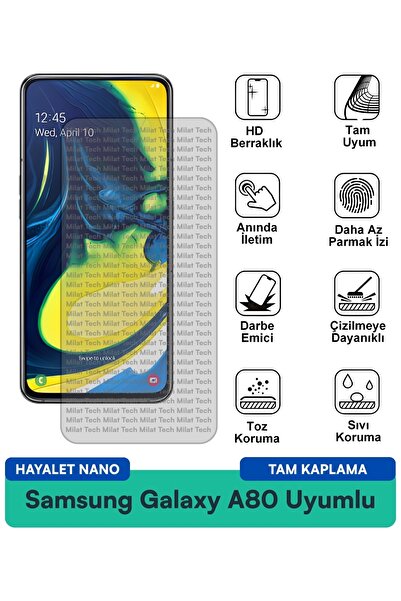 Milat Tech طبقة حماية للشاشة من سامسونج جالاكسي A80 هايلايت نانو مقاومة للخدو...