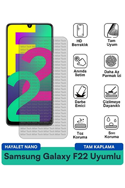 Milat Tech طبقة حماية للشاشة من سامسونج جالاكسي F22 هايلايت نانو مقاومة للخدو...