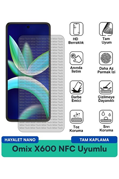 Milat Tech طبقة حماية للشاشة من Omix X600 NFC Ghost Nano مقاومة للخدوش والصدمات