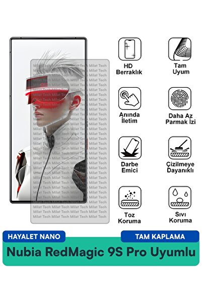 Milat Tech طبقة حماية للشاشة من نوبيا ريد ماجيك 9S برو هايلايت نانو مقاومة لل...