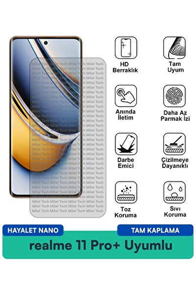 Milat Tech فيلم حماية الشاشة نانو جوست من ريلمي 11 برو+ مقاوم للخدوش والصدمات