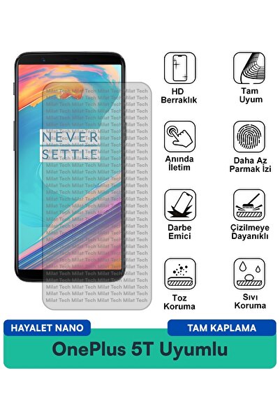Milat Tech واقي شاشة OnePlus 5T Hayalet Nano مقاوم للخدوش والصدمات