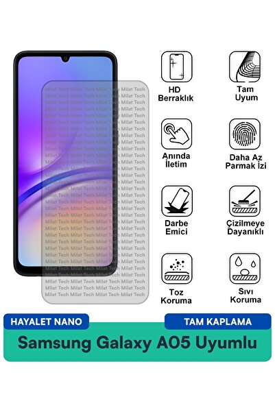Milat Tech فيلم حماية الشاشة سامسونج جالاكسي A05 هايلايت نانو هيكل مرن وخصوصي...
