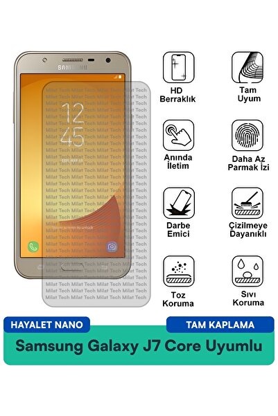 Milat Tech طبقة حماية للشاشة من سامسونج جالاكسي J7 كور هايلايت نانو مقاومة لل...