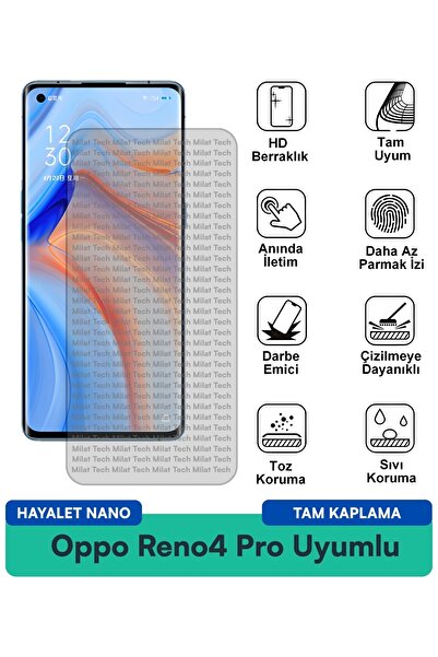 Milat Tech فيلم حماية الشاشة Oppo Reno4 Pro Ghost Nano ذو ملمس ناعم عند اللمس