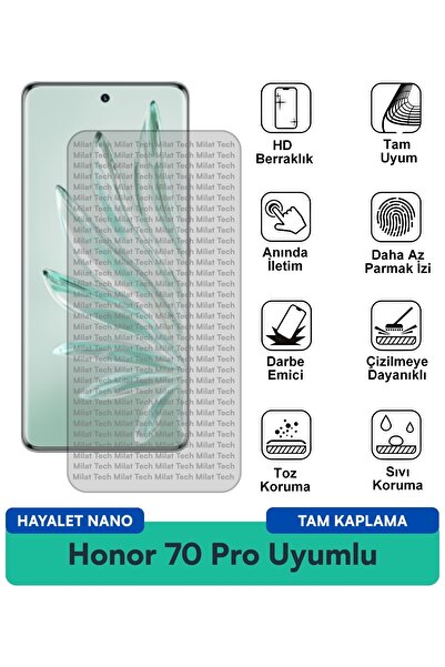 Milat Tech فيلم حماية الشاشة Honor 70 Pro Ghost Nano ذو ملمس ناعم عند اللمس