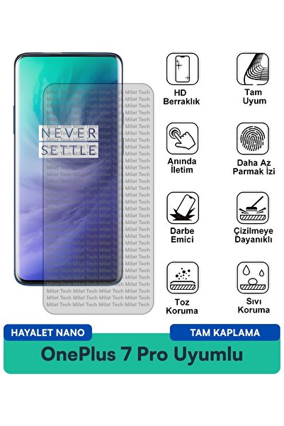 Milat Tech طبقة حماية للشاشة من OnePlus 7 Pro Hayalet Nano ممتصة للصدمات ومقا...