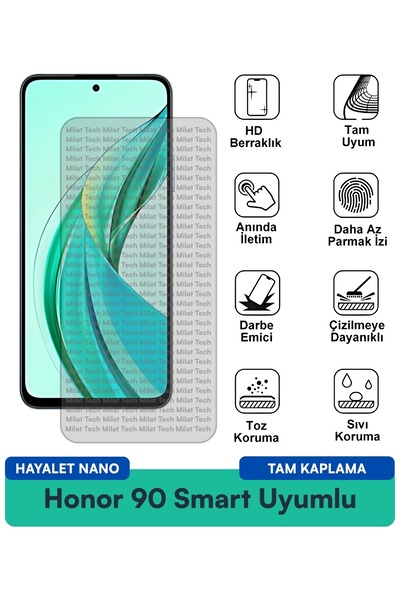 Milat Tech فيلم حماية الشاشة Honor 90 Smart Ghost Nano مقاوم للخدوش والصدمات