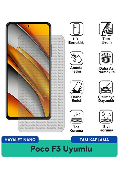 Milat Tech طبقة حماية للشاشة من Poco F3 Ghost Nano، حماية طويلة الأمد من البقع