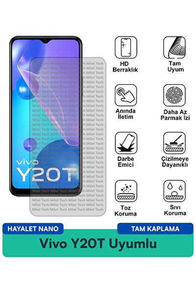 Milat Tech فيلم حماية الشاشة Vivo Y20T Hayalet Nano مقاوم للخدوش والصدمات