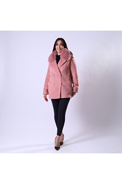 baydemir tekstil Yaka Kürklü Kaşe Kaban