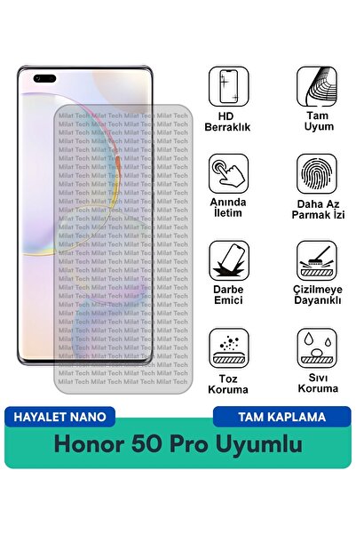Milat Tech فيلم حماية الشاشة Honor 50 Pro Ghost Nano مقاوم للخدوش والصدمات