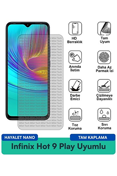 Milat Tech فيلم حماية الشاشة Infinix Hot 9 Play Hayalet Nano مقاوم للخدوش وال...